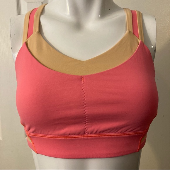 Lululemon Crossback Orange/Cream Sports Bra
